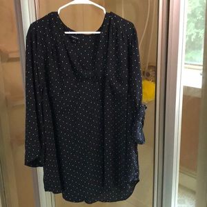 Blouse- black with small Polka Dots